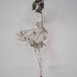 Цикл интерьерных картин "Девушка и ветер"